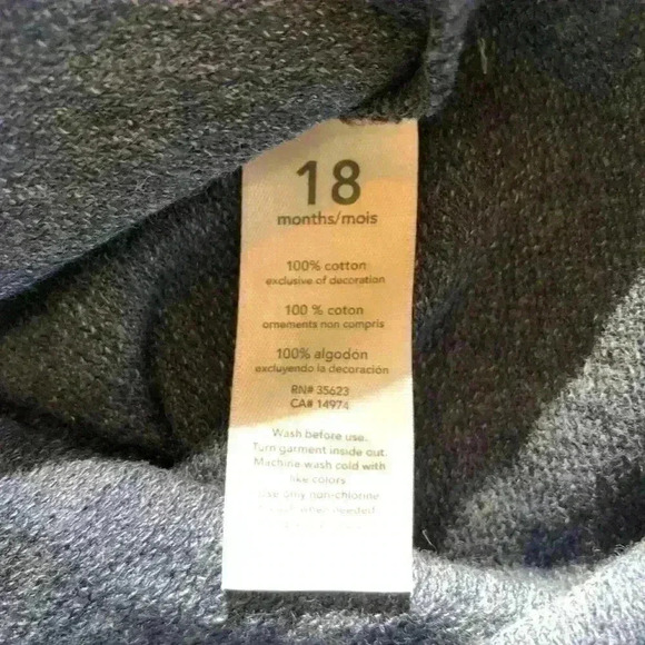 ๐ 6/$60 Carterโs Onesie Hoodie, Blue, 18 Months - Picture 5 of 6